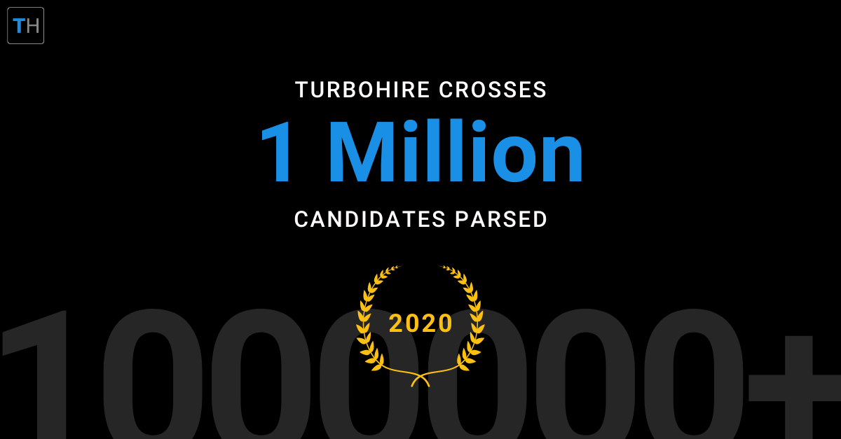 TurboHire Crossed 1 Million Candidates Processed